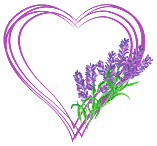 Heart Love Lavender Stickdatei