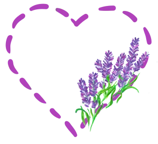 Heart Love Lavender Stickdatei