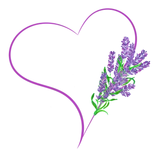 Heart Love Lavender Stickdatei