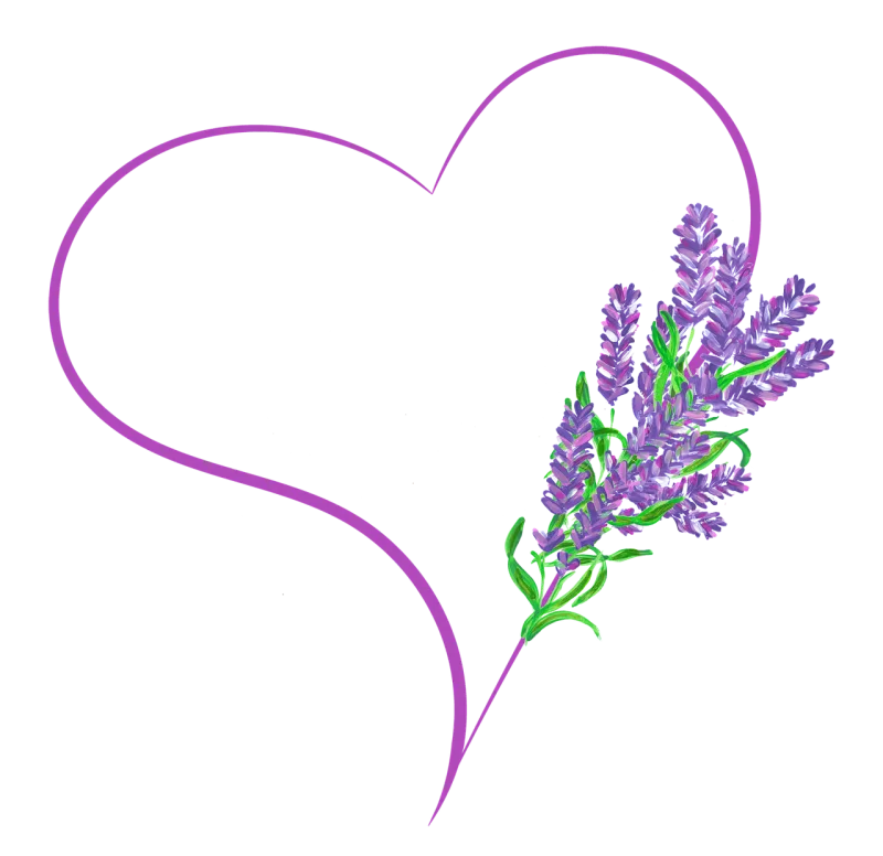 Heart Love Lavender Stickdatei – Blumen