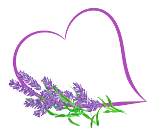 Heart Love Lavender Stickdatei
