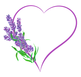 Heart Love Lavender Stickdatei