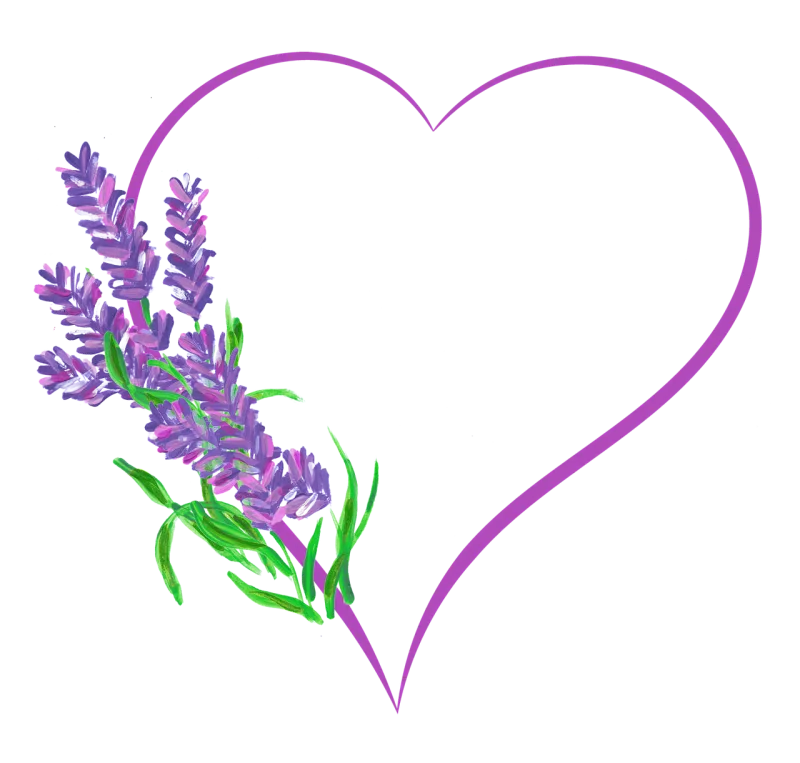 Heart Love Lavender Stickdatei – Blumen