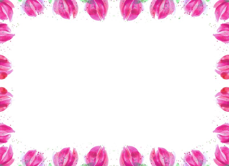 Watercolor Hand painting Border Stickdatei – Blumen
