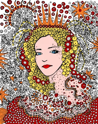 Woman Girl Face Stickdatei