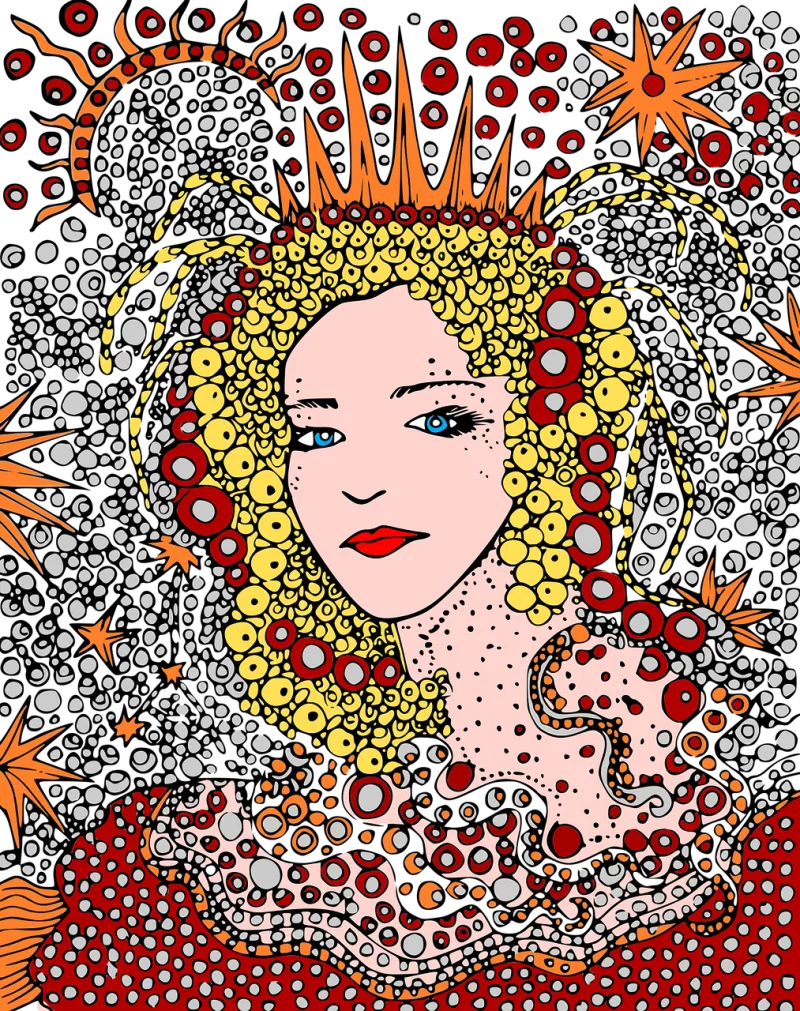 Woman Girl Face Stickdatei – Weihnachten
