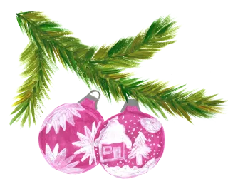 Ornament Christmas Hand painting Stickdatei