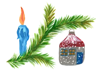 Candle Needles Christmas Stickdatei