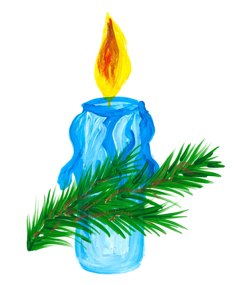 Candle Flame Needles Stickdatei – Weihnachten