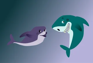 Shark Boy Nature Stickdatei
