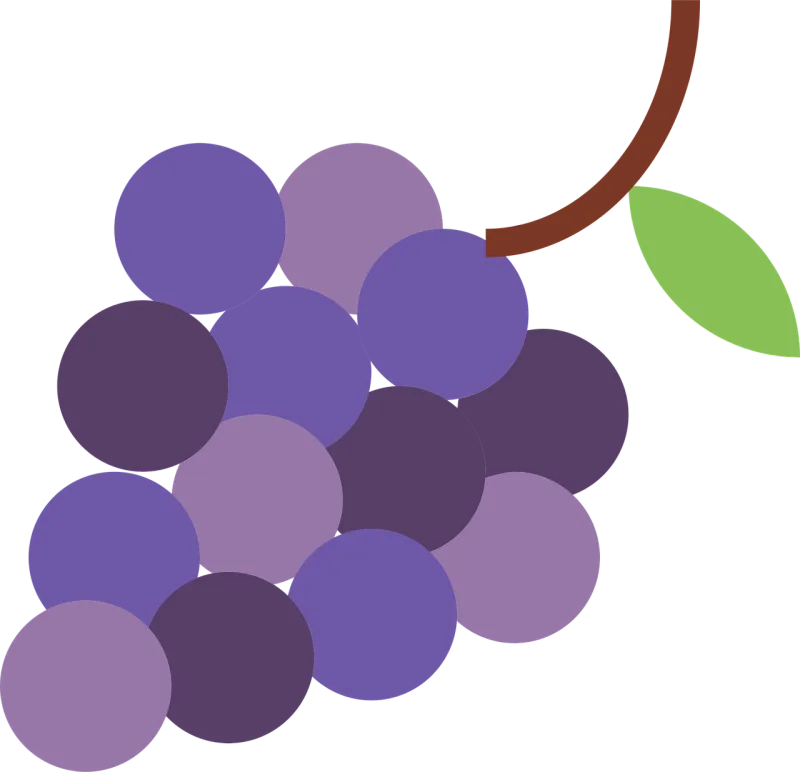 Grapes Fruit Fresh Stickdatei – Essen & Trinken