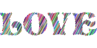 Love Scribble Typography Stickdatei