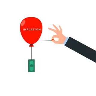 Inflation Balloon Money Stickdatei