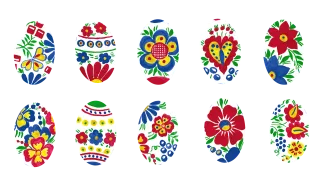 Egg Easter egg Ornament Stickdatei – Weihnachten