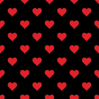 Pattern Hearts Black Stickdatei
