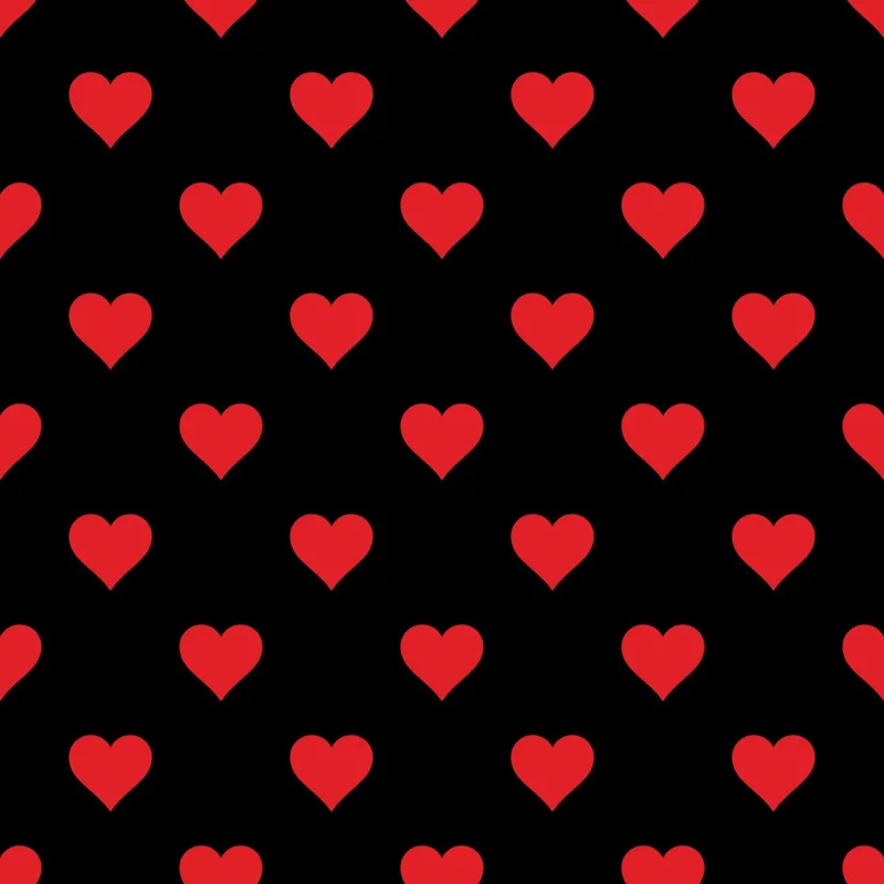 Pattern Hearts Black Stickdatei – Herzen & Liebe