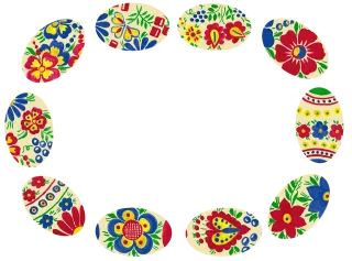 Egg Easter egg Ornament Stickdatei