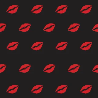 Pattern Kiss Love Stickdatei