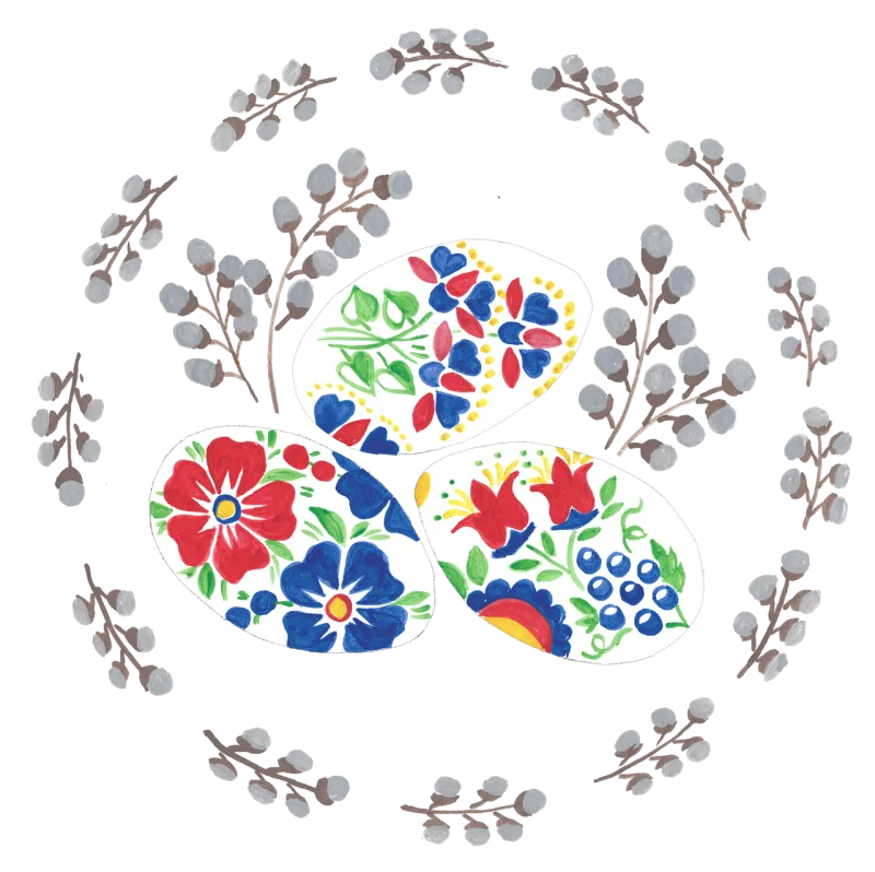 Watercolor Hand painting Easter egg Stickdatei – Weihnachten