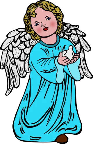 Angel Cupid Pigeon Stickdatei