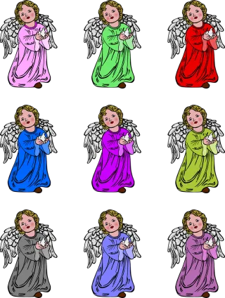 Angels Cupids Cherubs Stickdatei