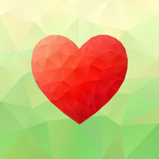 Heart Polygon Love Stickdatei