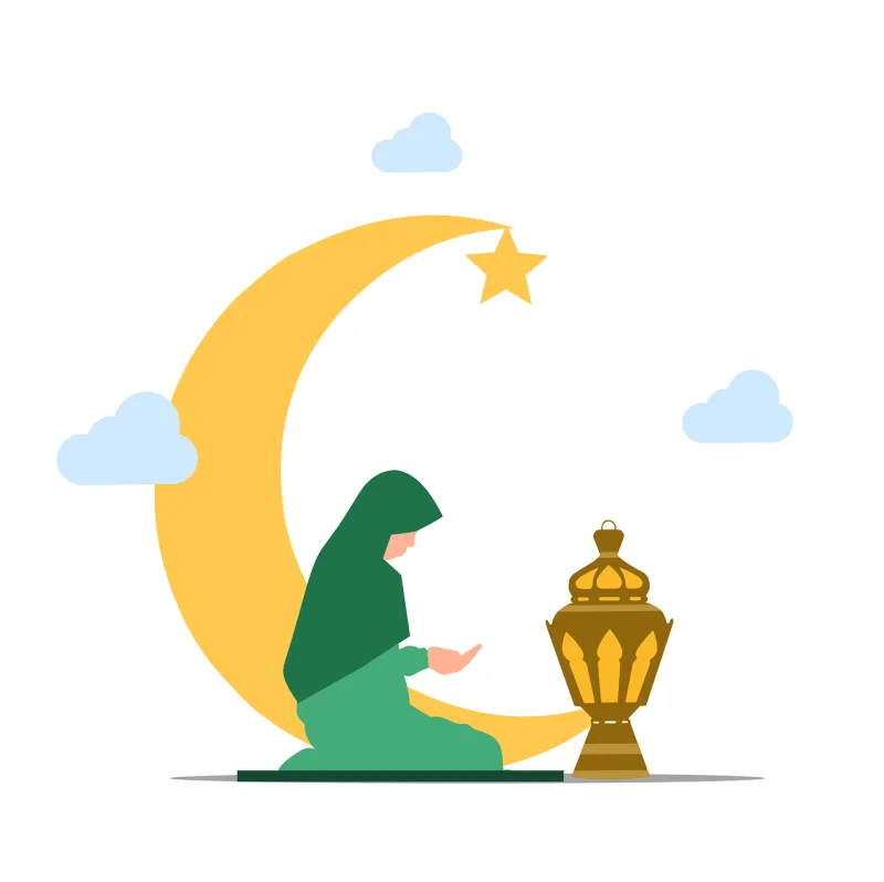 Ramadan Praying Woman Stickdatei – Natur