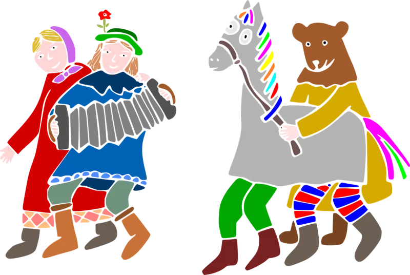 Carnival Bear Celebration Stickdatei – Tiere