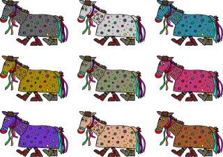 Horse Mask Carnival Stickdatei