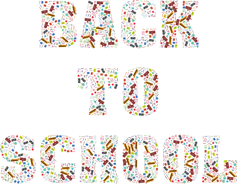 Back to school School Typography Stickdatei – Fahrzeuge