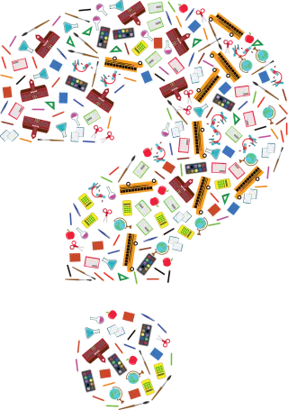 School Question mark Typography Stickdatei