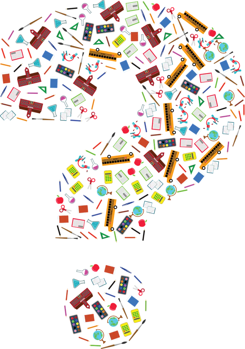 School Question mark Typography Stickdatei – Fahrzeuge
