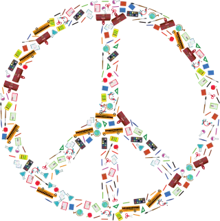 School Peace sign Harmony Stickdatei – Fahrzeuge
