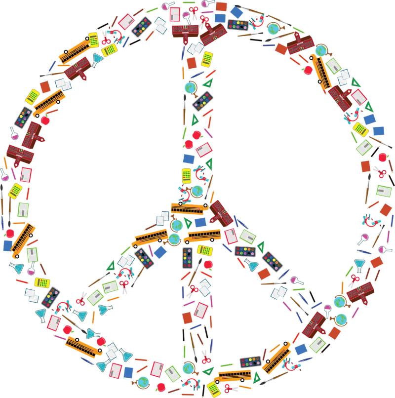 School Peace sign Harmony Stickdatei – Fahrzeuge