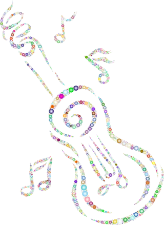 Guitar Music Circles Stickdatei – Musik