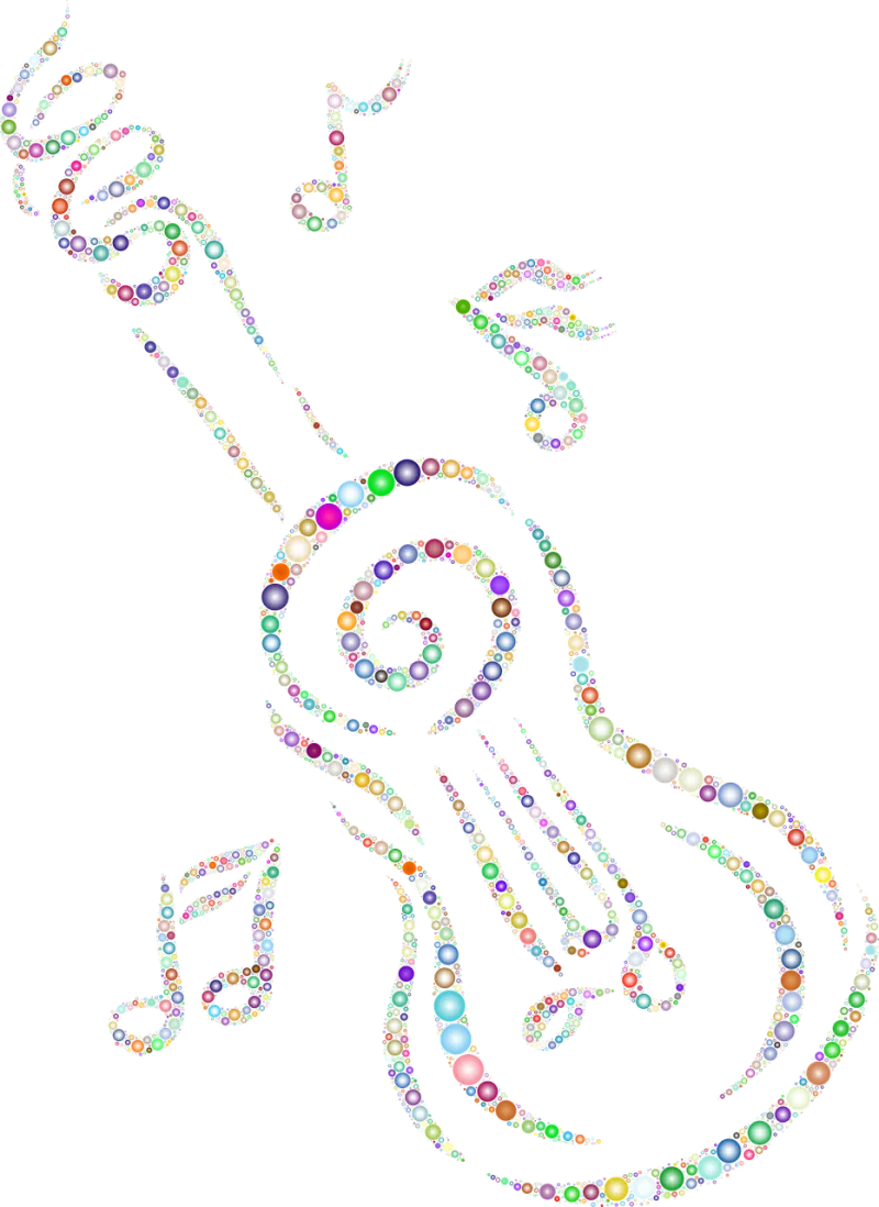 Guitar Music Circles Stickdatei – Musik