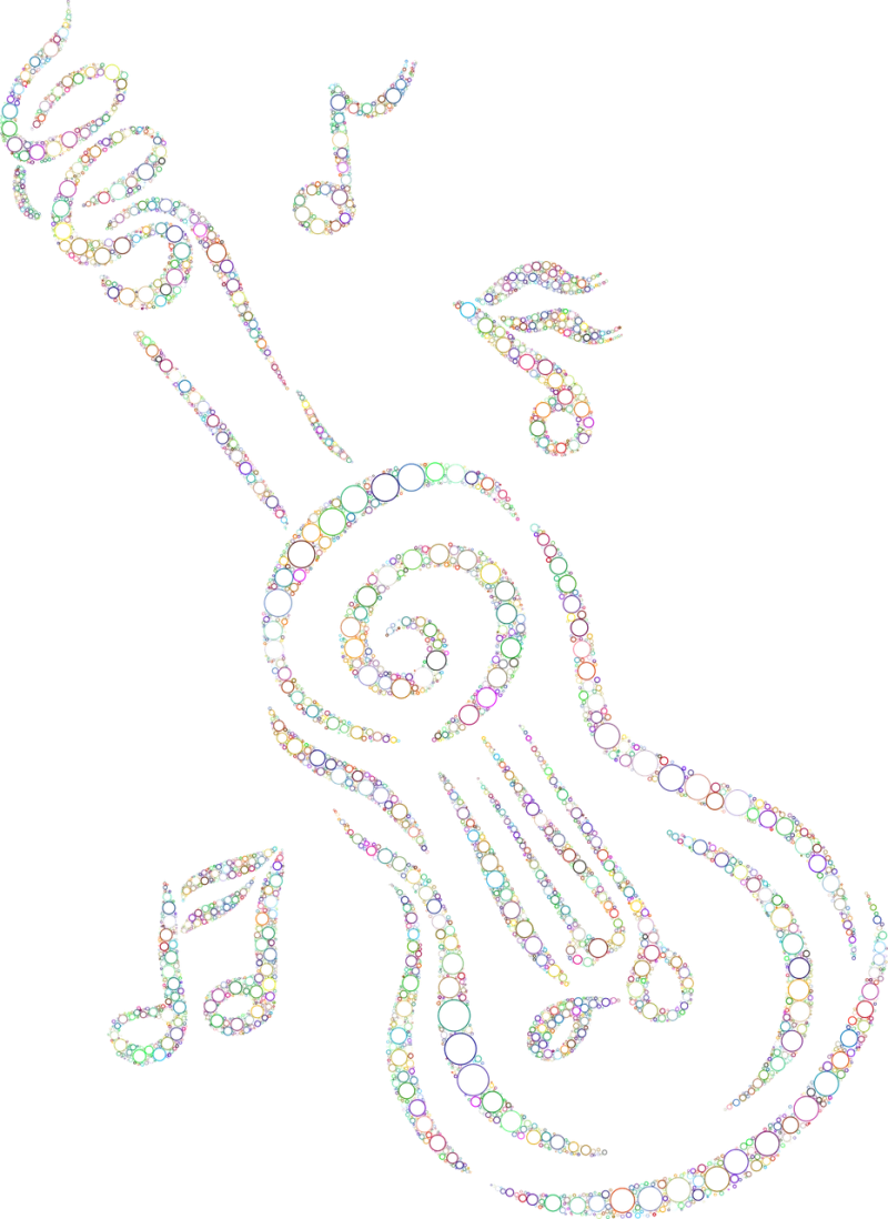 Guitar Music Circles Stickdatei – Musik