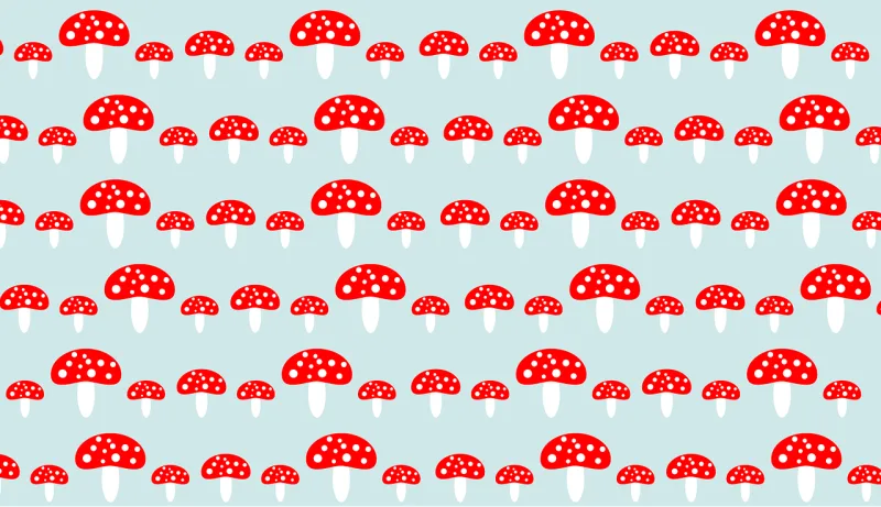 Background Mushroom Pattern Stickdatei – Natur