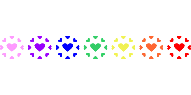 Heart Valentine's day Colorful hearts Stickdatei – Herzen & Liebe