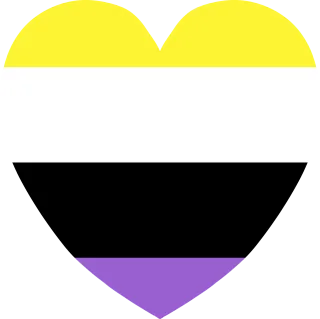 Nonbinary Enby Non-binary Stickdatei – Herzen & Liebe