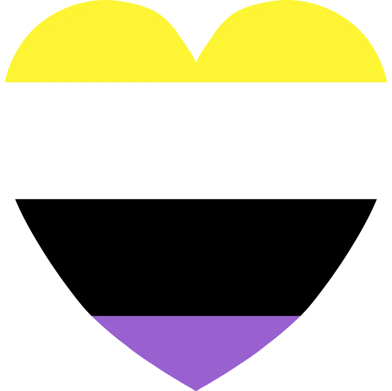 Nonbinary Enby Non-binary Stickdatei – Herzen & Liebe