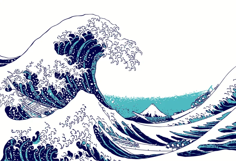 Wave Ocean Sea Stickdatei – Natur