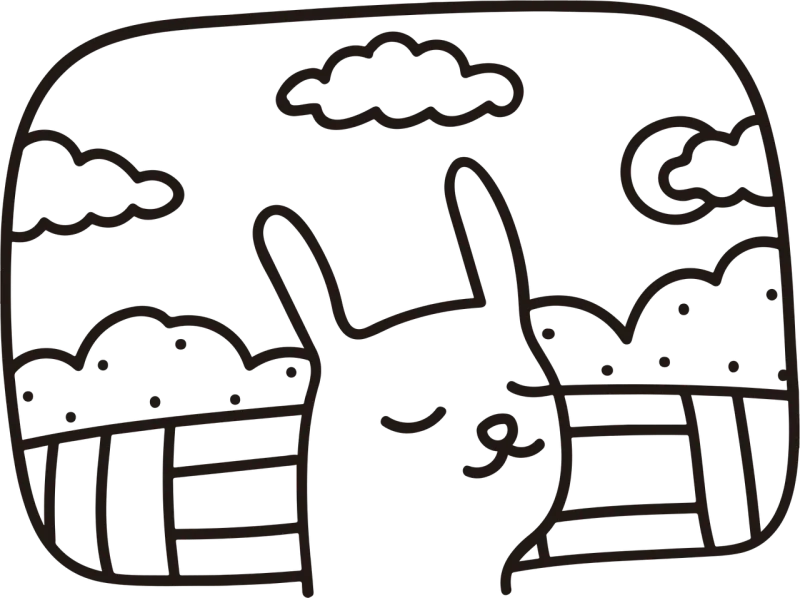 Rabbit Bunny Cartoon Stickdatei – Tiere