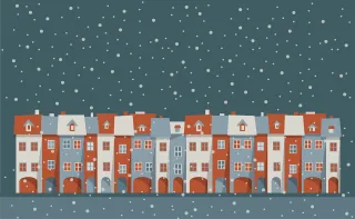 Houses Townhouses Terraced houses Stickdatei – Weihnachten