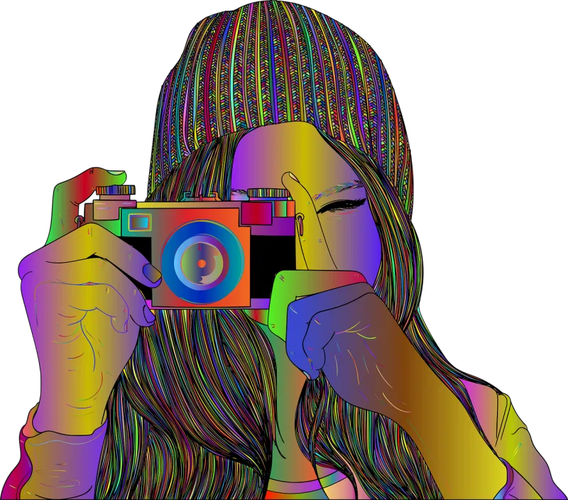 Woman Camera Photography Stickdatei – Kinder