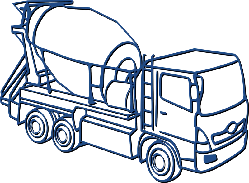Concrete mixer Mixer Car Stickdatei – Fahrzeuge