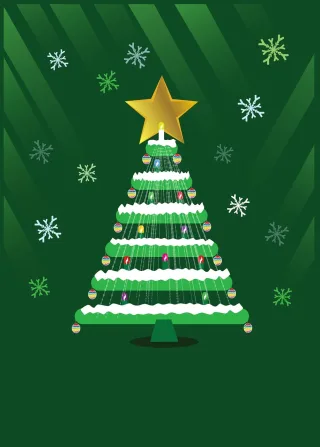 Tree Star Christmas Stickdatei