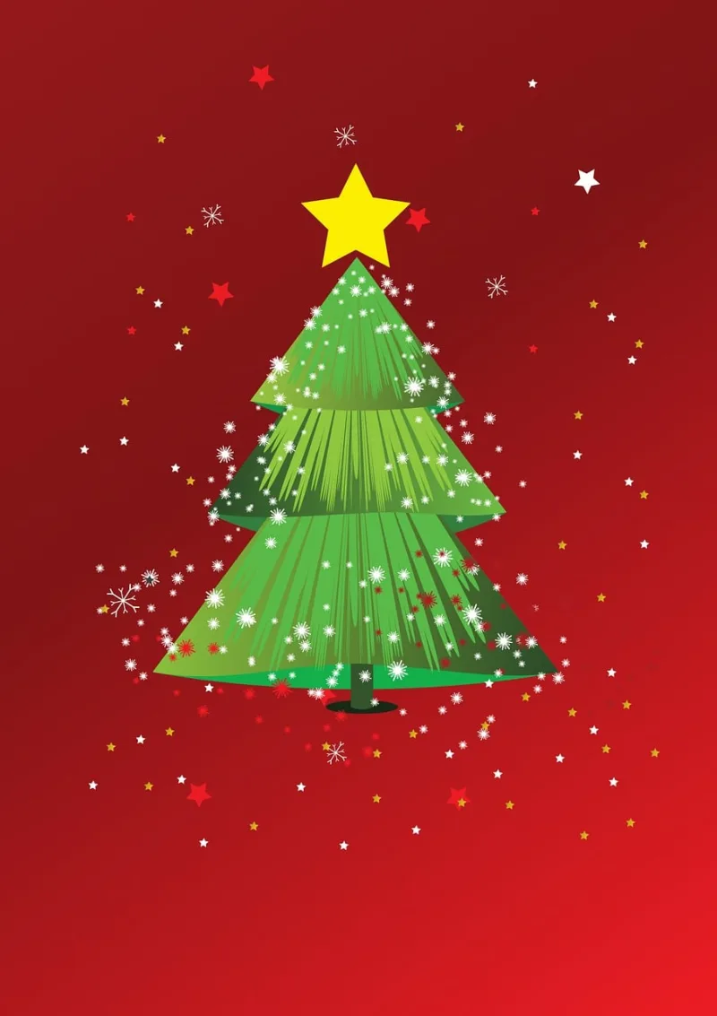Tree Star Nature Stickdatei – Weihnachten