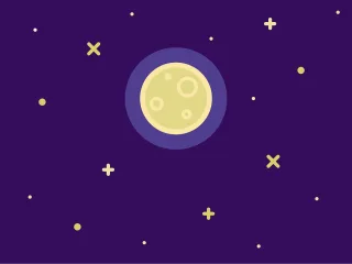 Moon Night Sky Stickdatei – Natur