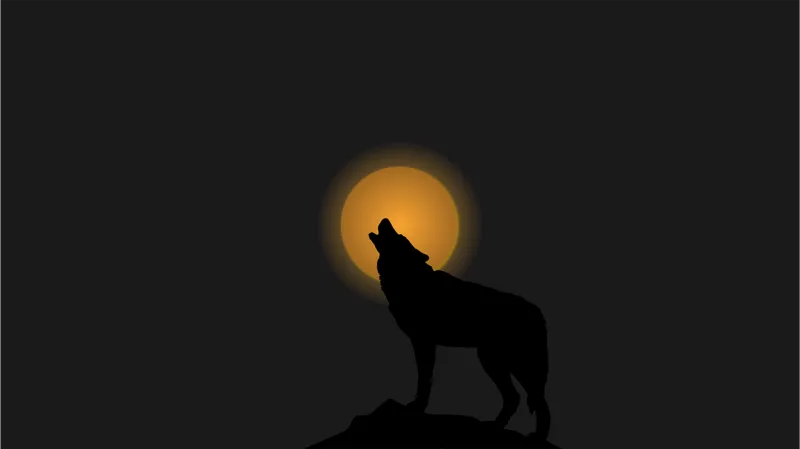 Wolf Moon Animal Stickdatei – Natur